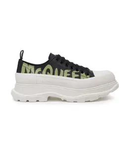 Alexander McQueen: Чёрные кроссовки  Tread