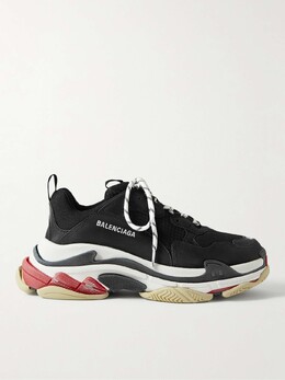 Balenciaga: Чёрные кроссовки  Triple S