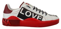 Dolce & Gabbana: Красные кроссовки  Love