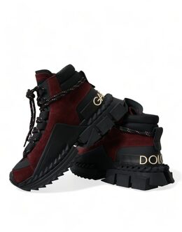 Dolce & Gabbana: Бордовые кеды 