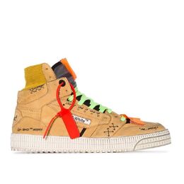 Off-White: Бежевые кроссовки 