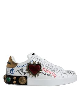 Dolce & Gabbana: Белые кеды 