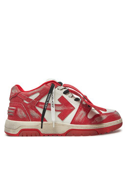 Off-White: Красные кроссовки 