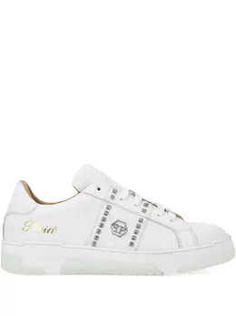 Philipp Plein: Белые кроссовки 