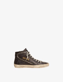 Golden Goose: Коричневые кроссовки  Slide