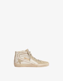 Golden Goose: Белые кроссовки  Slide