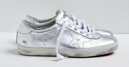 Golden Goose: Серебристые кроссовки 