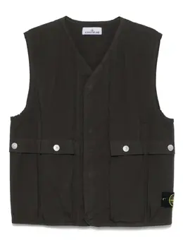 Stone Island: Чёрный жилет  Compass