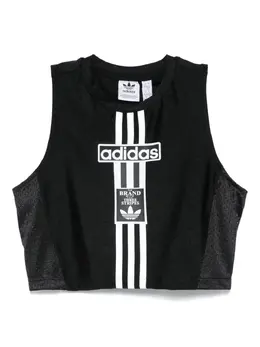 adidas: Чёрная майка 