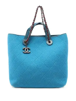 CHANEL Pre-Owned: Голубая сумка 