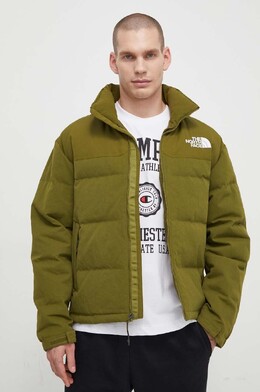 The North Face: Зелёный пуховик 
