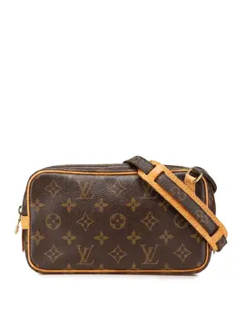 Louis Vuitton Pre-Owned: Коричневая сумка через плечо 