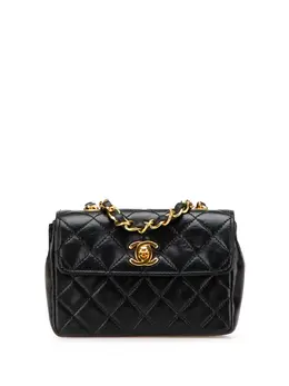 CHANEL Pre-Owned: Чёрная сумка через плечо 