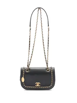CHANEL Pre-Owned: Чёрная сумка через плечо 