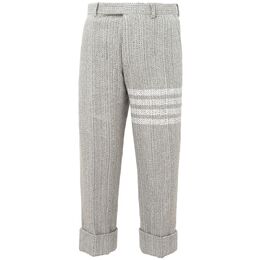 Thom Browne: Серые брюки 