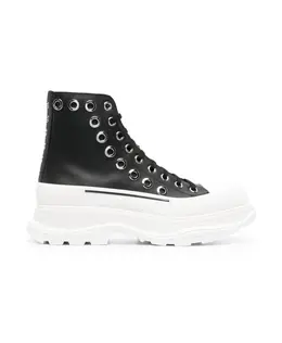 Alexander McQueen: Чёрные ботинки  Tread