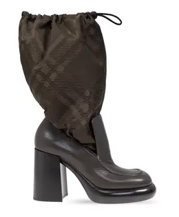 Burberry: Зелёные ботинки 