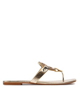 Tory Burch: Золотые шлёпанцы 