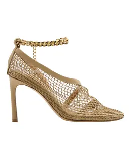 Bottega Veneta: Бежевые босоножки 