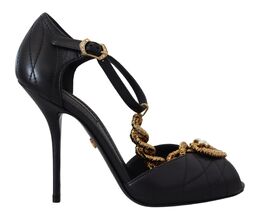 Dolce & Gabbana: Чёрные сандалии 