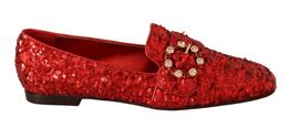 Dolce & Gabbana: Красные мокасины 
