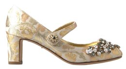 Dolce & Gabbana: Золотые сандалии 