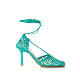 Bottega Veneta: Зелёные сандалии 