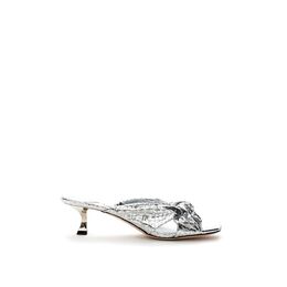 Jimmy Choo Eyewear: Серебристые сандалии 