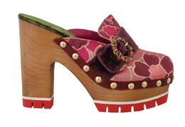 Dolce & Gabbana: Розовые шлёпанцы 