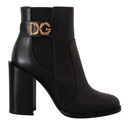 Dolce & Gabbana: Чёрные ботинки 
