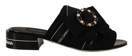 Dolce & Gabbana: Чёрные шлёпанцы 