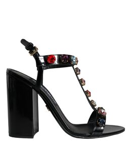 Dolce & Gabbana: Чёрные сандалии 