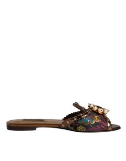Dolce & Gabbana: Многоцветные шлёпанцы 