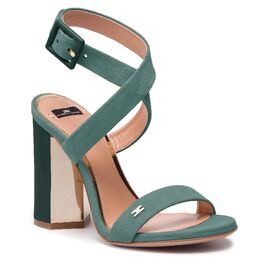 Elisabetta Franchi: Зелёные сандалии 