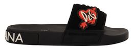 Dolce & Gabbana: Чёрные сандалии 