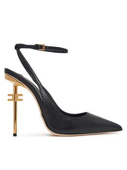 Elisabetta Franchi: Чёрные сандалии 