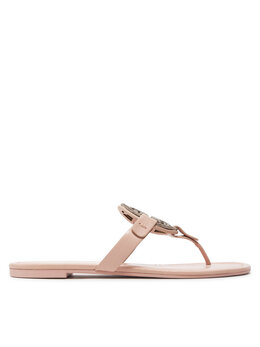 Tory Burch: Розовые шлёпанцы 
