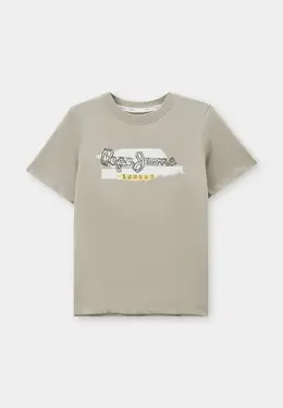 Pepe Jeans: Серая футболка 