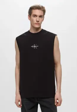 Calvin Klein Jeans: Чёрная майка 