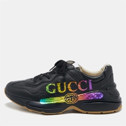 Gucci: Чёрные кроссовки  Rhyton