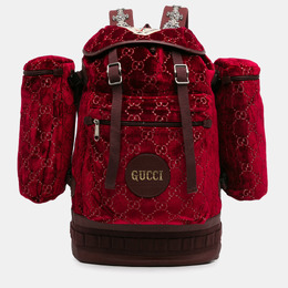 Gucci: Красный рюкзак  GG