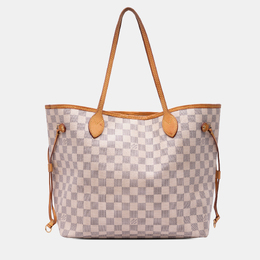 Louis Vuitton: Белая сумка  Neverfull MM