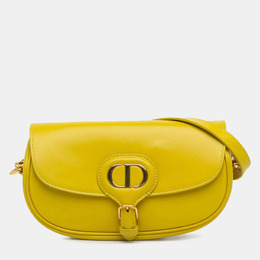 Dior: Жёлтая сумка через плечо 