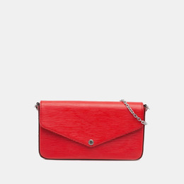 Louis Vuitton: Красная сумка  Pochette