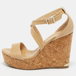 Jimmy Choo: Бежевые сандалии 