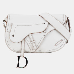 Dior: Белая сумка через плечо 