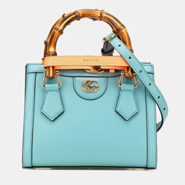 Gucci: Голубая сумка  Bamboo