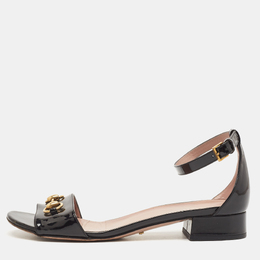 Gucci: Чёрные сандалии  Horsebit