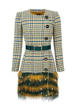 Elisabetta Franchi: Зелёное платье 