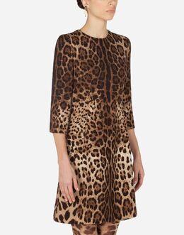 Dolce & Gabbana: Коричневое платье 